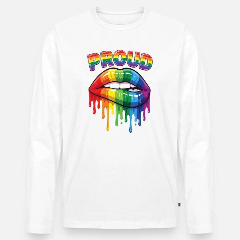Pride Month LGBT – Stolz! - Männer Premium Bio Langarmshirt - Weiß