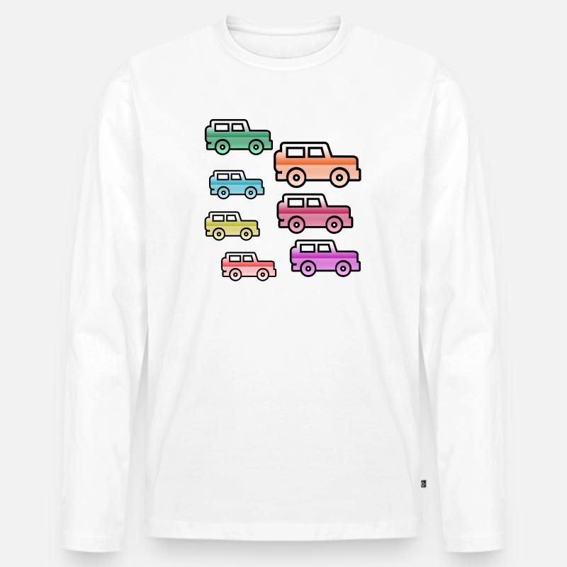 Autos - Männer Premium Bio Langarmshirt - Weiß