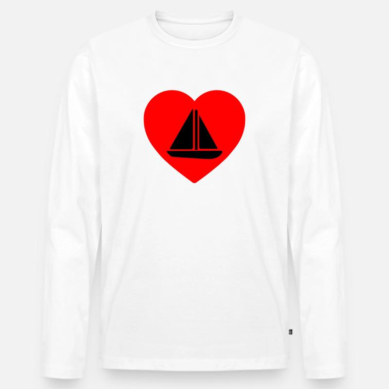 Segeln - Männer Premium Bio Langarmshirt - Weiß