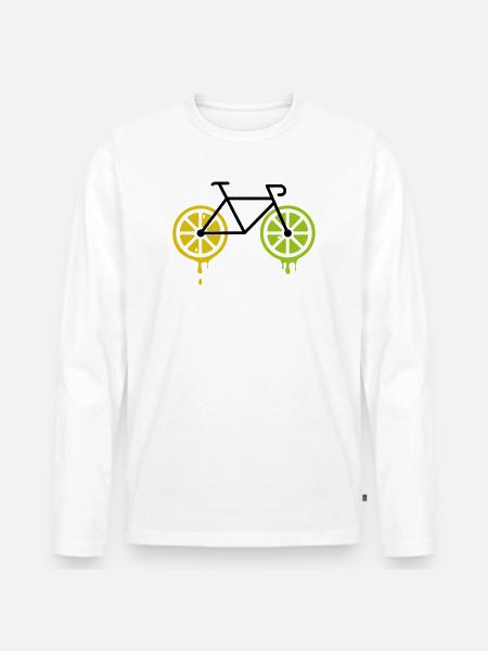 bike lemon - Men's Premium Organic Long Sleeve Shirt - white