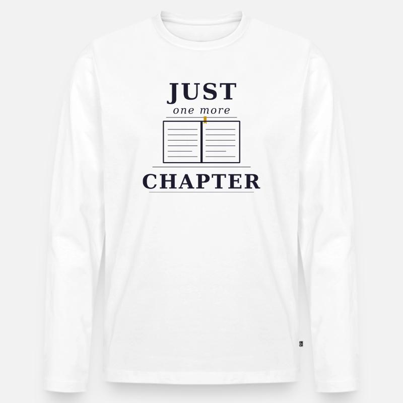 Just one more chapter - Männer Premium Bio Langarmshirt - Weiß