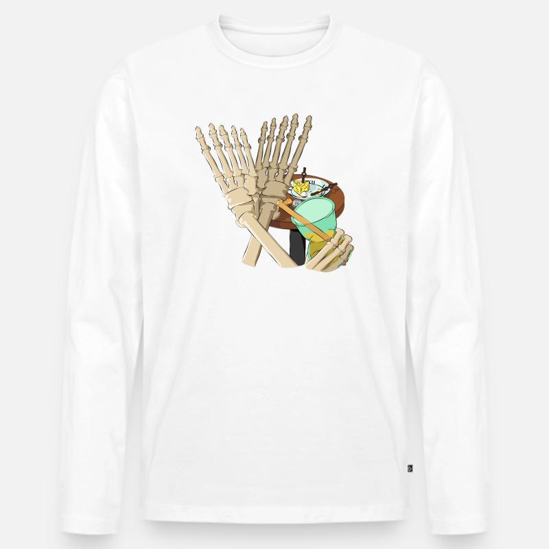 Ewigkeit - Männer Premium Bio Langarmshirt - Weiß