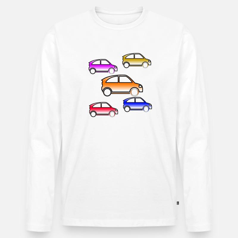 Autos - Männer Premium Bio Langarmshirt - Weiß