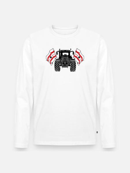 Drenthe_Tractor_Pride - Men's Premium Organic Long Sleeve Shirt - white