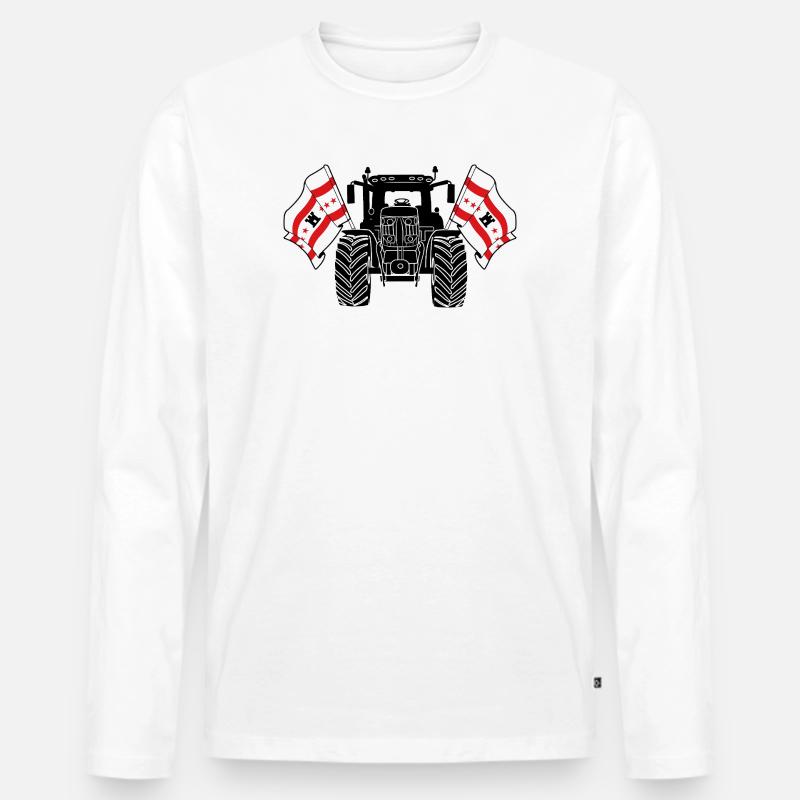 Drenthe_Tractor_Pride - Men's Premium Organic Long Sleeve Shirt - white