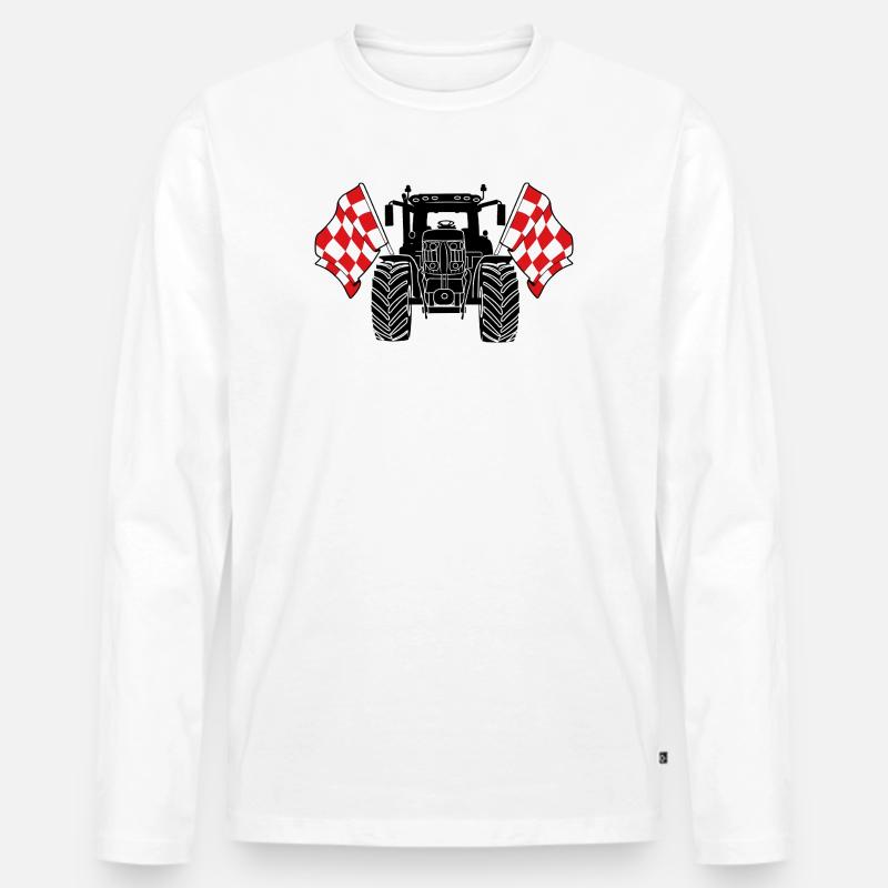 Brabant_Tractor_Pride - Männer Premium Bio Langarmshirt - Weiß