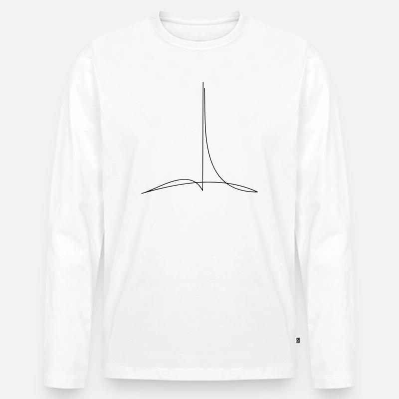 Dirigent 4/4 Takt - Männer Premium Bio Langarmshirt - Weiß