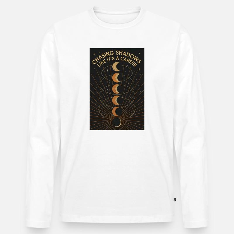 Shadow Hunt | Solar eclipse - Men's Premium Organic Long Sleeve Shirt - white