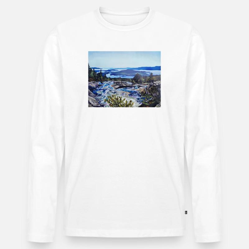 Bremstølen - Männer Premium Bio Langarmshirt - Weiß