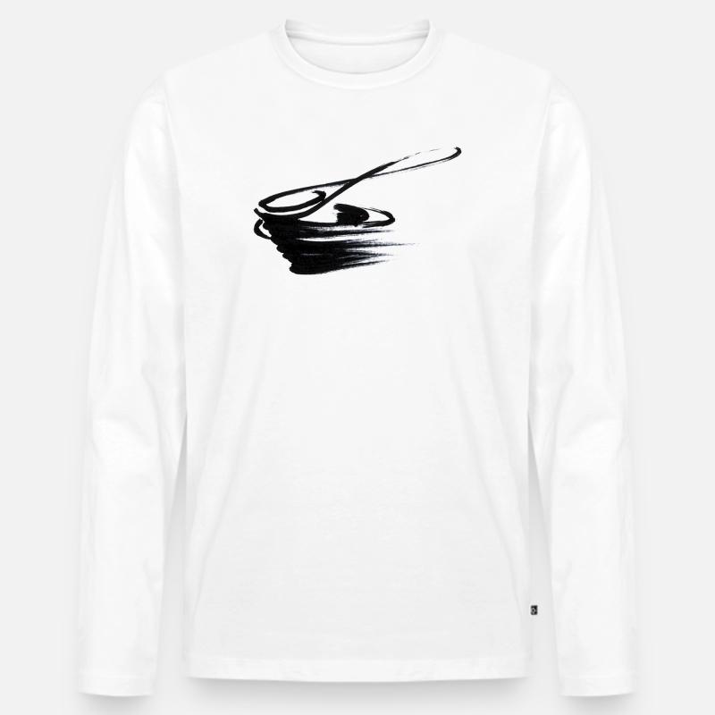 spooncup01 - Männer Premium Bio Langarmshirt - Weiß