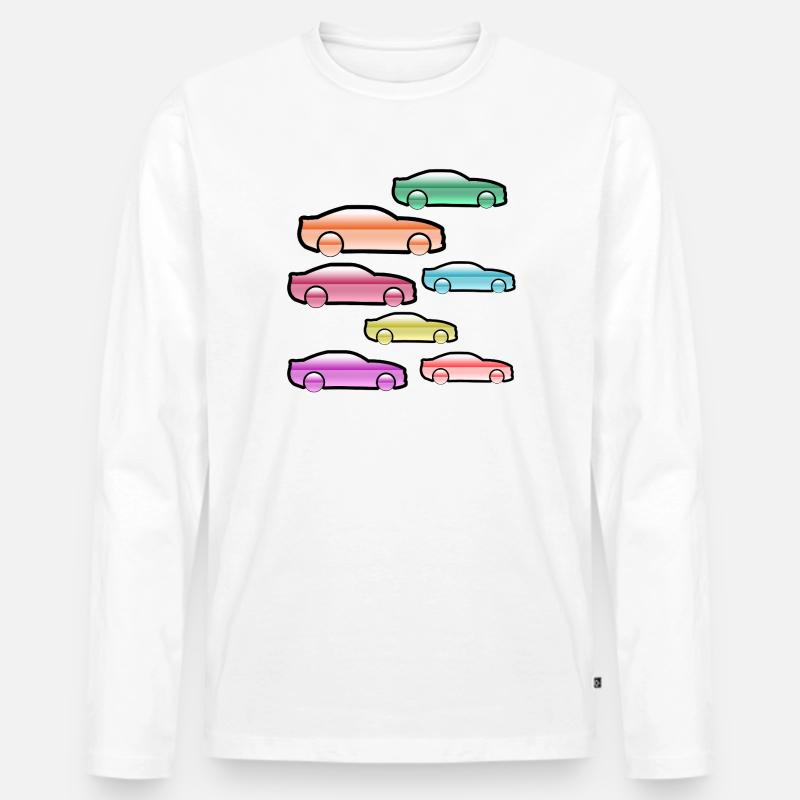 Autos - Männer Premium Bio Langarmshirt - Weiß