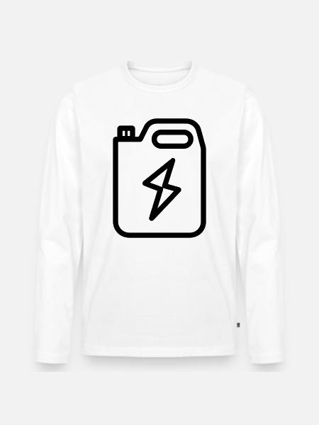 fuel - Men's Premium Organic Long Sleeve Shirt - white