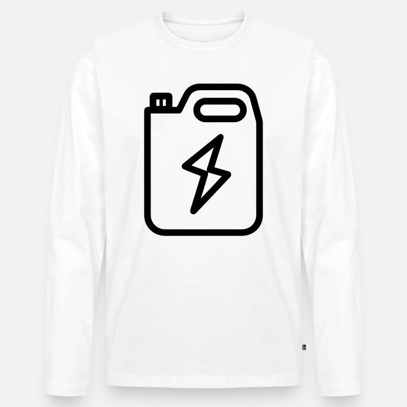 Brennstoff - Männer Premium Bio Langarmshirt - Weiß