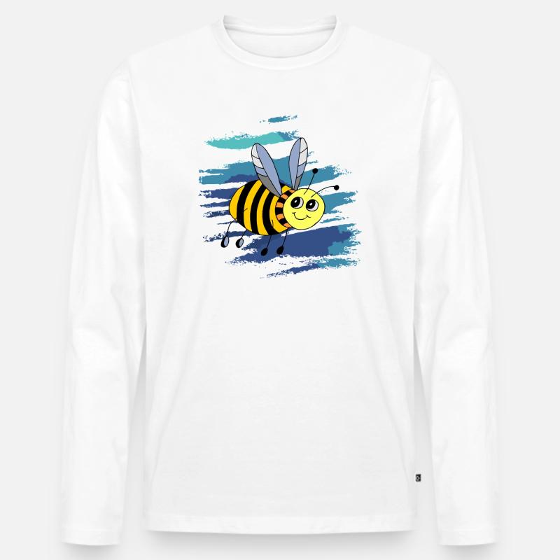 Insekt - Männer Premium Bio Langarmshirt - Weiß