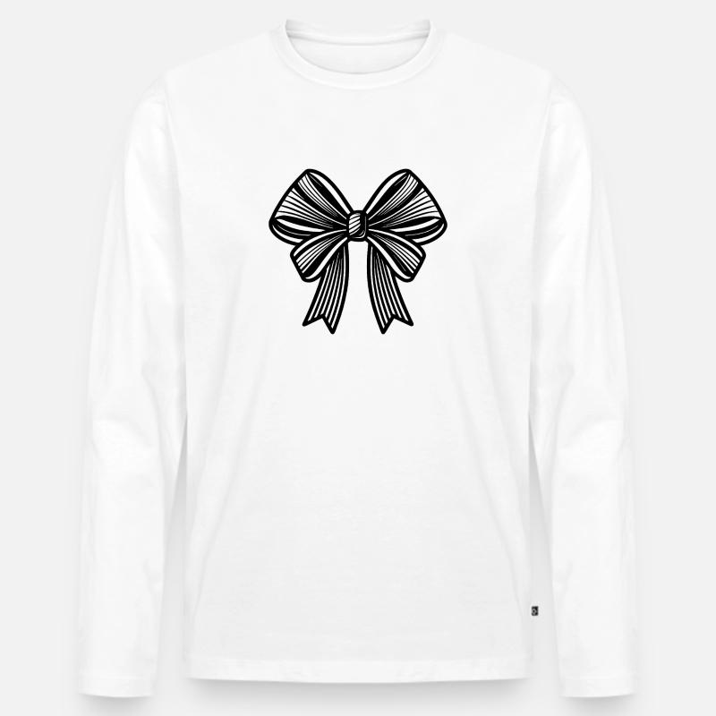 Geschenkband - Männer Premium Bio Langarmshirt - Weiß