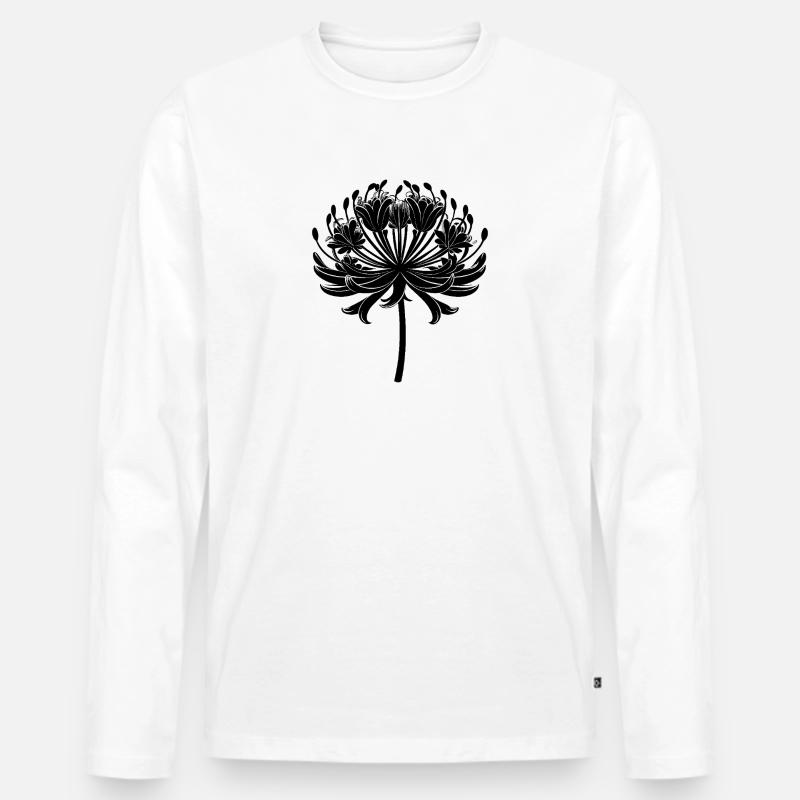 Agapanthus-Blüte - Männer Premium Bio Langarmshirt - Weiß