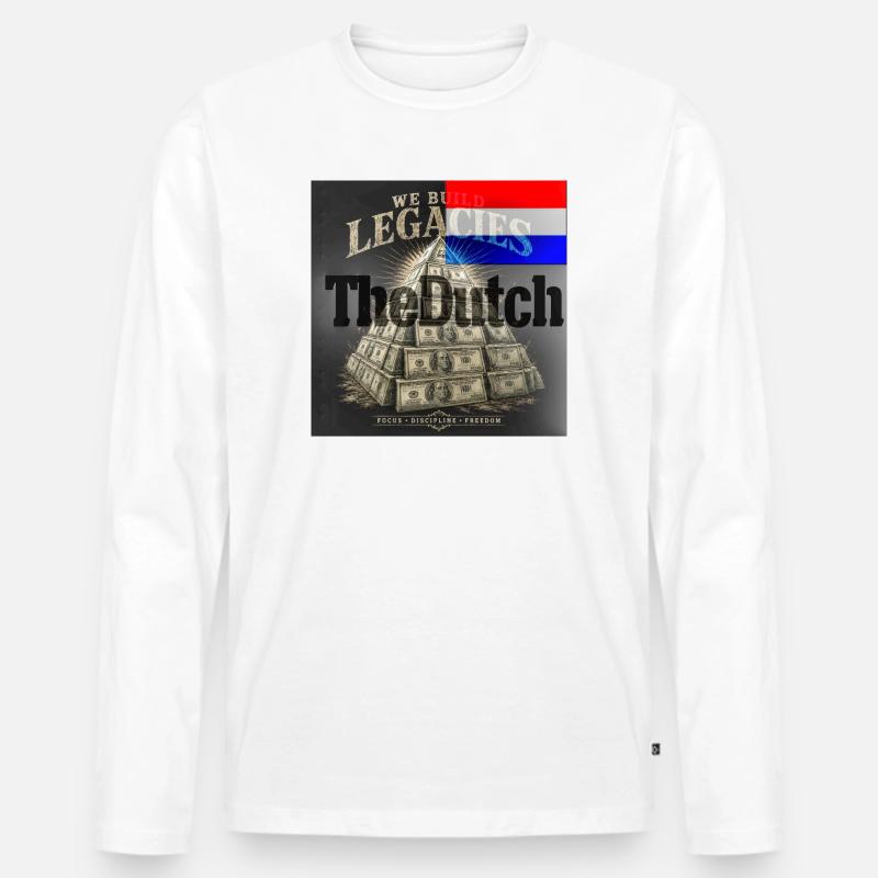 Pyramide Legacy : Concentration et Liberté - T-shirt manches longues Premium bio Homme - blanc