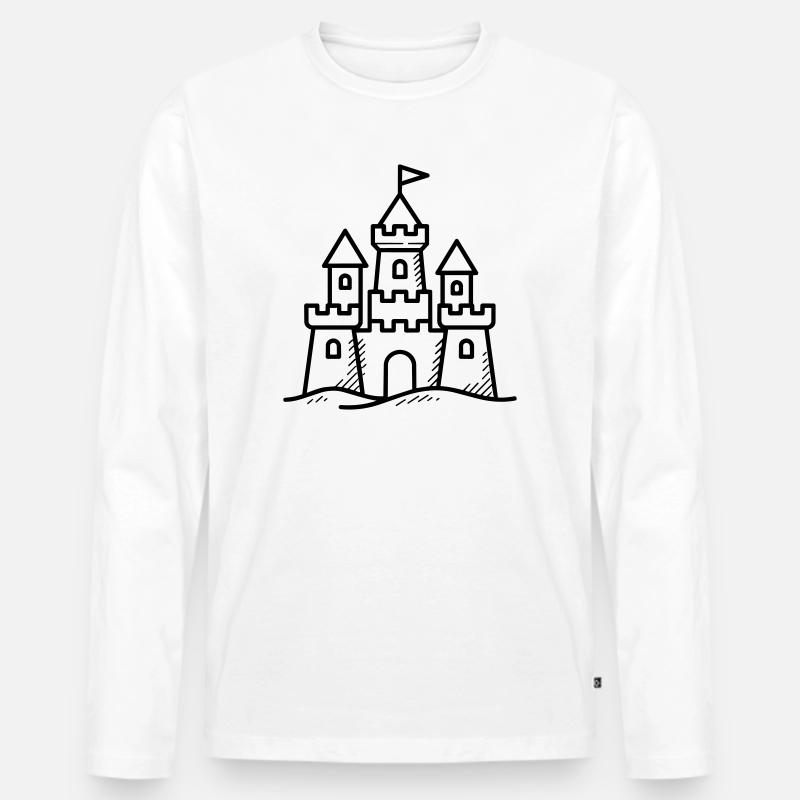 Sandburg - Männer Premium Bio Langarmshirt - Weiß