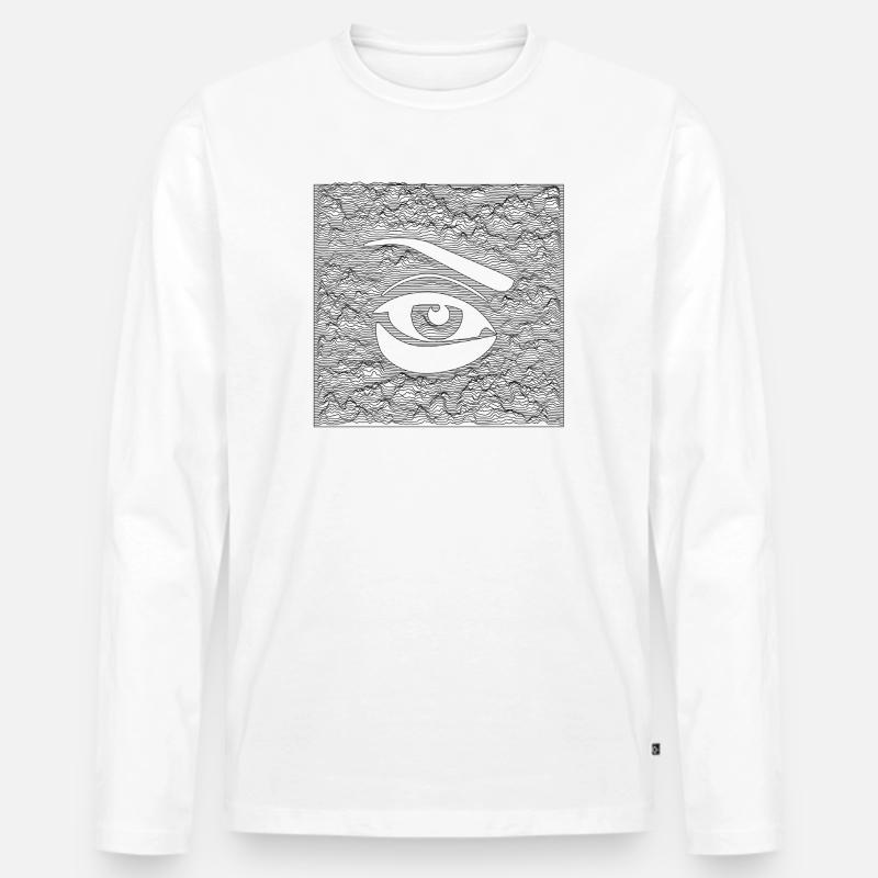 Das Auge – Schwarz - Männer Premium Bio Langarmshirt - Weiß