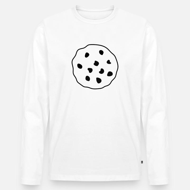 Kekse - Männer Premium Bio Langarmshirt - Weiß