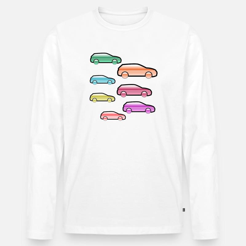 Autos - Männer Premium Bio Langarmshirt - Weiß