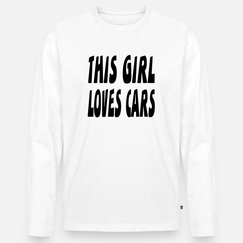Auto - Männer Premium Bio Langarmshirt - Weiß