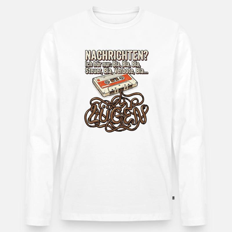 Kein Bock Mehr - Männer Premium Bio Langarmshirt - Weiß