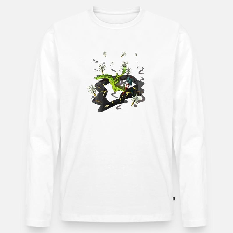 BLEW - Männer Premium Bio Langarmshirt - Weiß