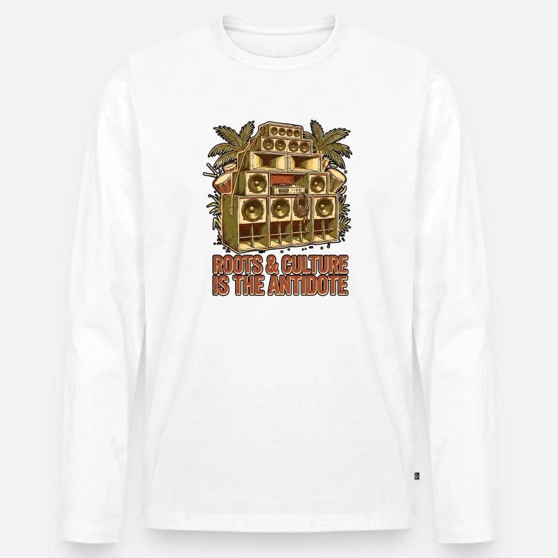 Antidote Is Roots - Männer Premium Bio Langarmshirt - Weiß