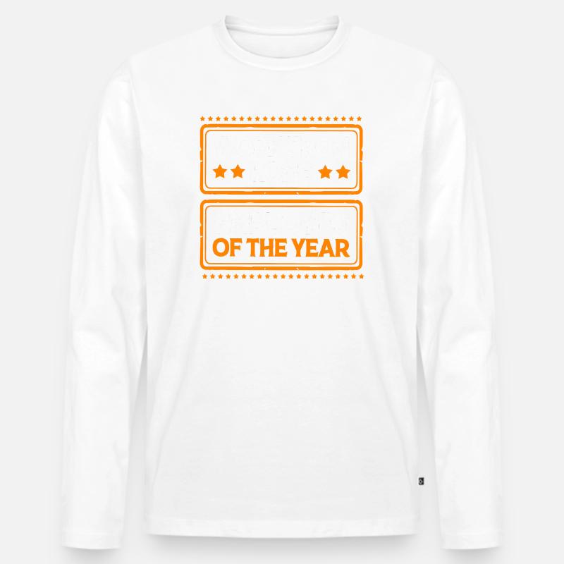 Mitarbeiter der Woche Mitarbeiter des Monats - Männer Premium Bio Langarmshirt - Weiß