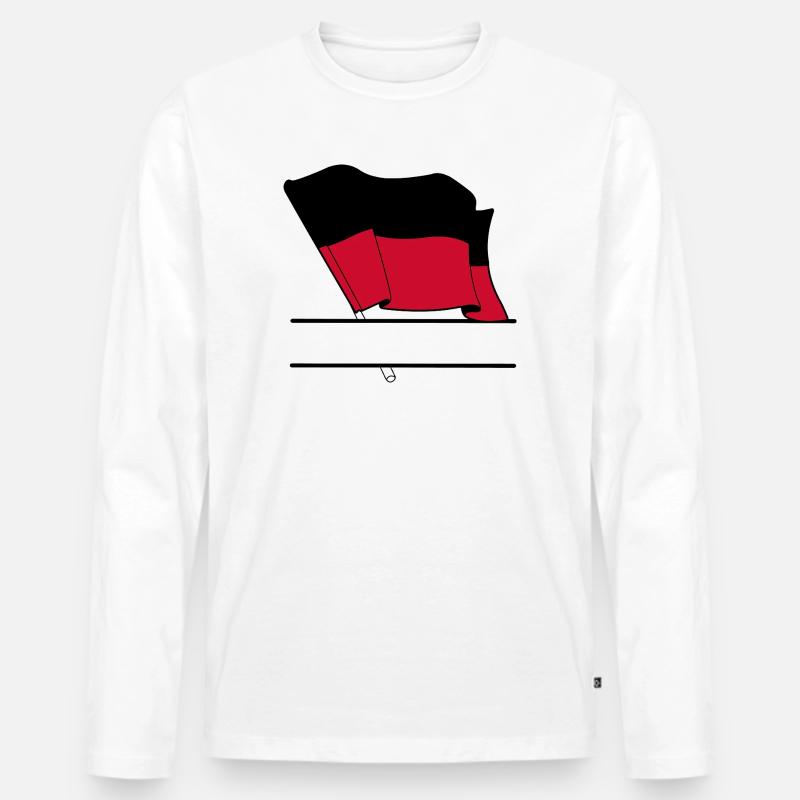 Nijmegen Custom Flag - Männer Premium Bio Langarmshirt - Weiß