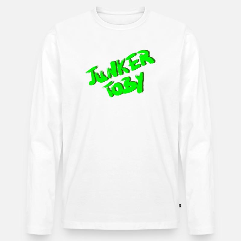Junker Toby - Männer Premium Bio Langarmshirt - Weiß