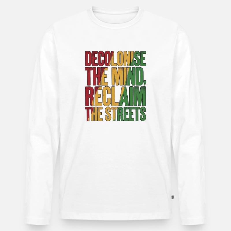 Decolonisation - Männer Premium Bio Langarmshirt - Weiß