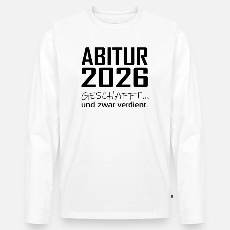 ABITUR 26 - Männer Premium Bio Langarmshirt - Weiß