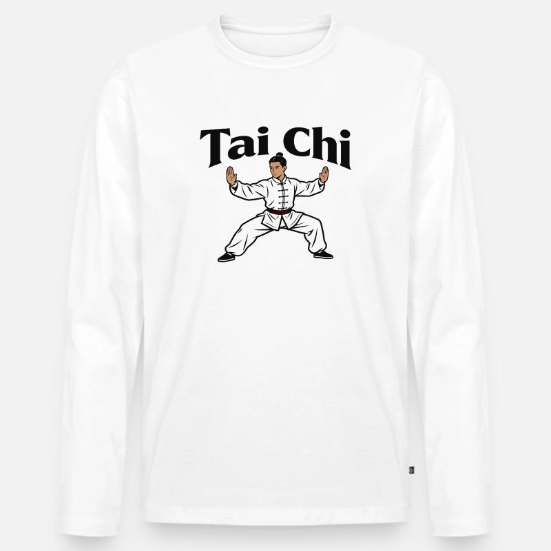 Tai Chi - Männer Premium Bio Langarmshirt - Weiß