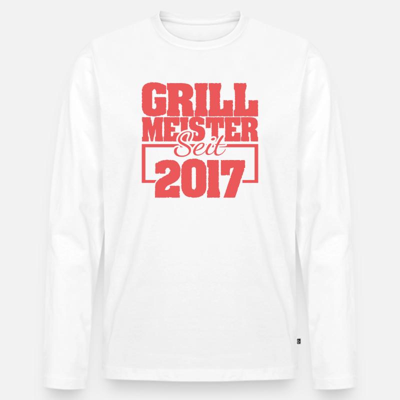 2017 - Männer Premium Bio Langarmshirt - Weiß