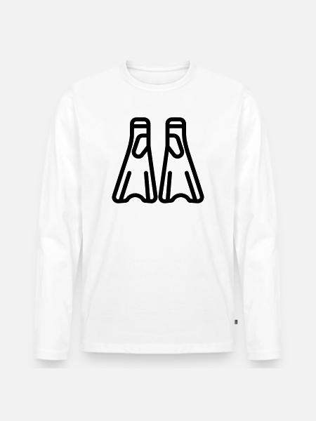 Schnorcheln - Männer Premium Bio Langarmshirt - Weiß