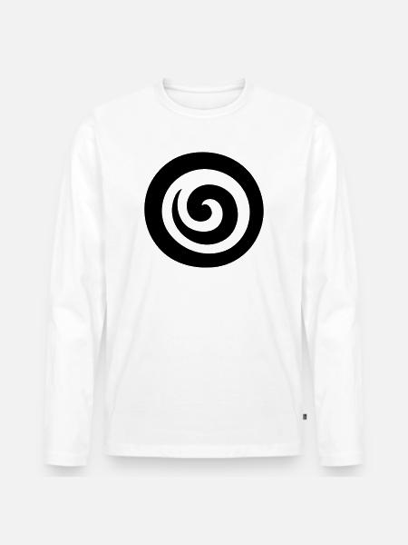 Japanese Spiral - Men's Premium Organic Long Sleeve Shirt - white