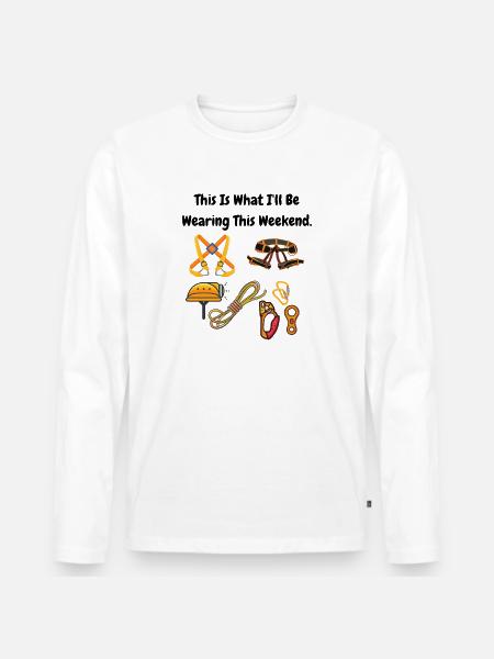 Wochenendhöhlen-Ausrüstung – lustiges Höhlenforschungsgeschenk - Männer Premium Bio Langarmshirt - Weiß