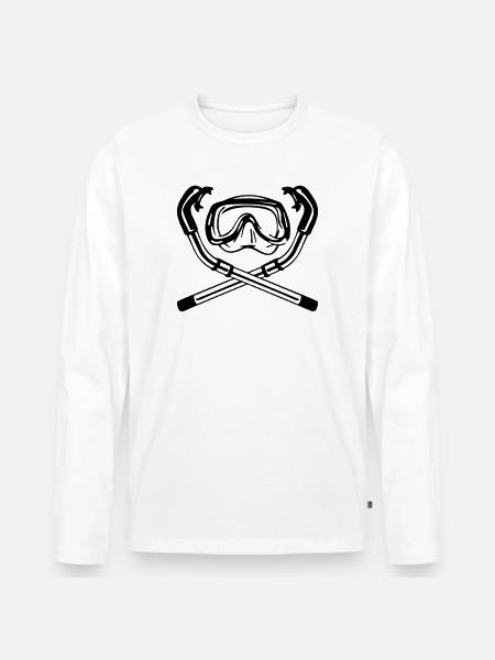 taucher - diving is not a crime - Men's Premium Organic Long Sleeve Shirt - white
