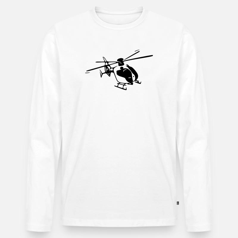 Schirm - Luftrettung - Männer Premium Bio Langarmshirt - Weiß