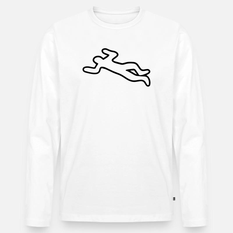 Leiche - Männer Premium Bio Langarmshirt - Weiß