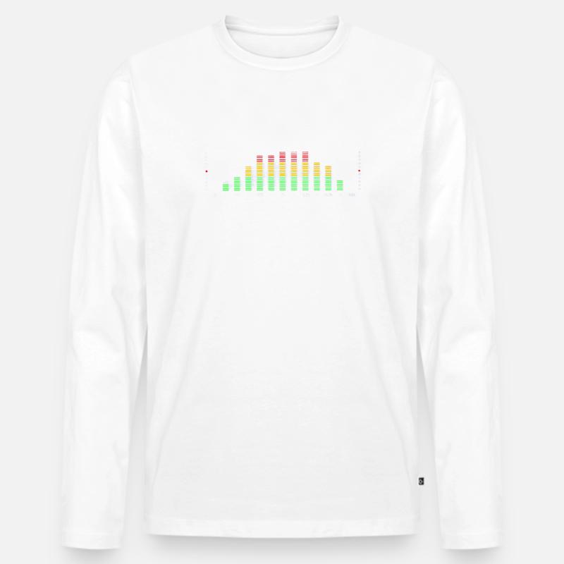 Rainbow Equalizer Pulse - Männer Premium Bio Langarmshirt - Weiß