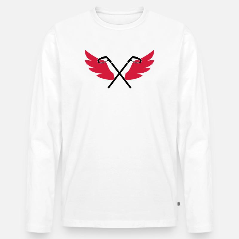 Golf - Männer Premium Bio Langarmshirt - Weiß
