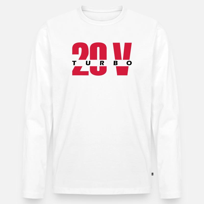 20V Turbo - Männer Premium Bio Langarmshirt - Weiß
