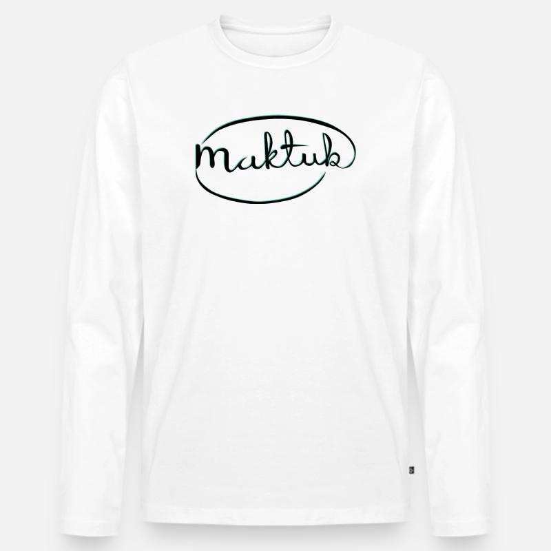 MakeKita Mint Script - Men's Premium Organic Long Sleeve Shirt - white