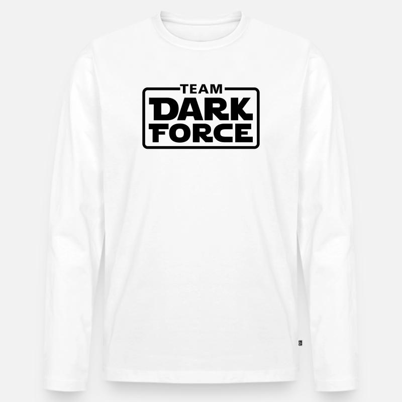 Team dark force - Männer Premium Bio Langarmshirt - Weiß
