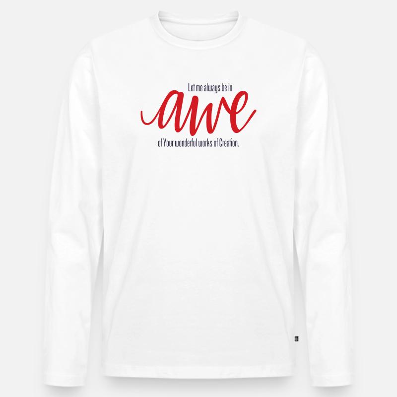 Ehrfurcht - Männer Premium Bio Langarmshirt - Weiß