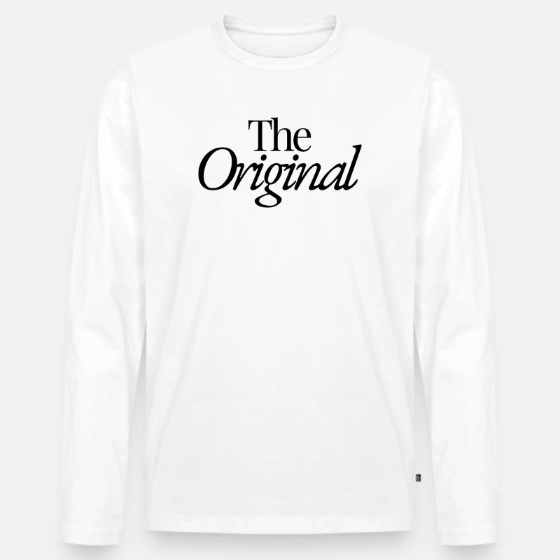 The Original  - Männer Premium Bio Langarmshirt - Weiß
