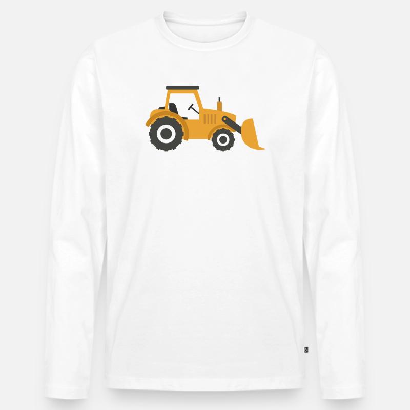 Gräber - Männer Premium Bio Langarmshirt - Weiß